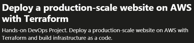 Deploy a production-scale website on AWS with Terraform