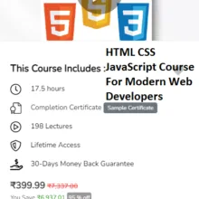 HTML CSS JavaScript Course For Modern Web Developers