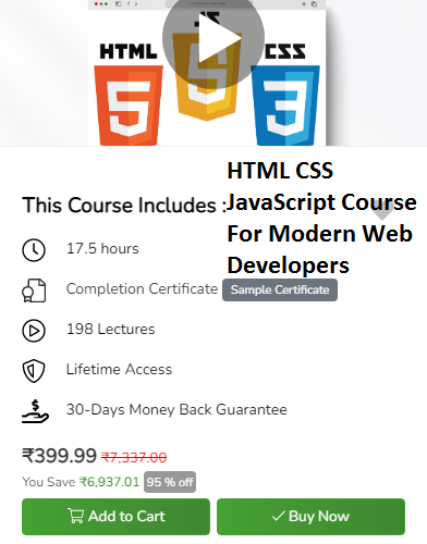 HTML CSS JavaScript Course For Modern Web Developers