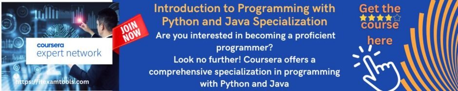 Introduction to Programming with Python and Java Specialization

